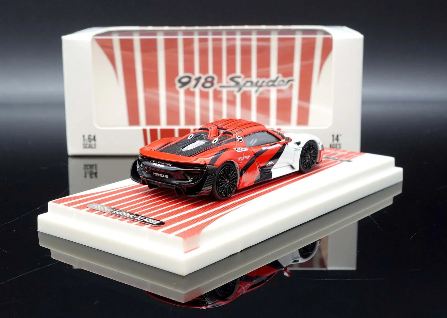 Time micro Spyder 918 Time micro Red/White 1:64 Diecast Car Model - Jaiman Toys