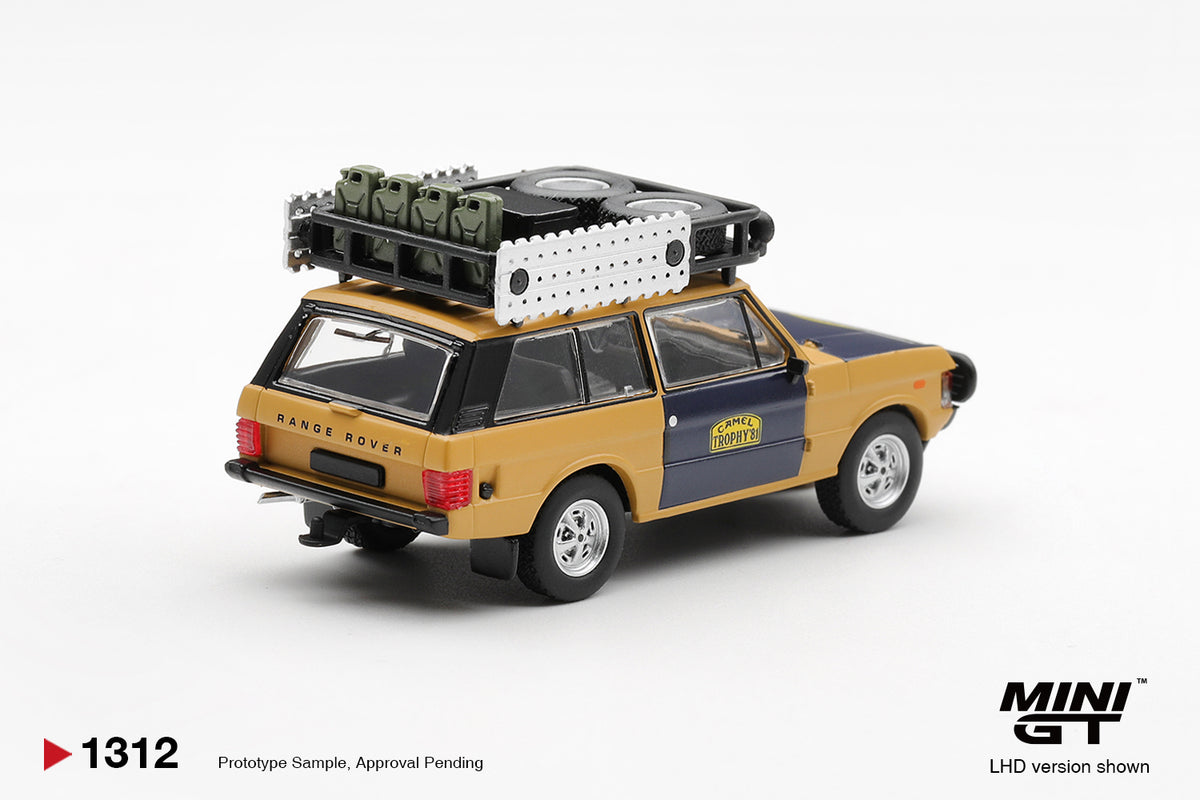 MINI GT 1:64 Range Rover 1981 Camel Trophy Sumatra Diecast SUV – H. Fischer & W. Bays, Expedition Collectible Model