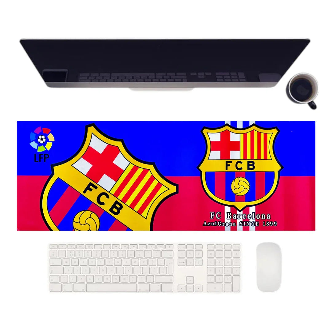 FCBarcelona Printed Mouse Pad, Desk Mat Rubber Base for Desktop , Laptop , Keyboard , Mouse - Jaiman Toys