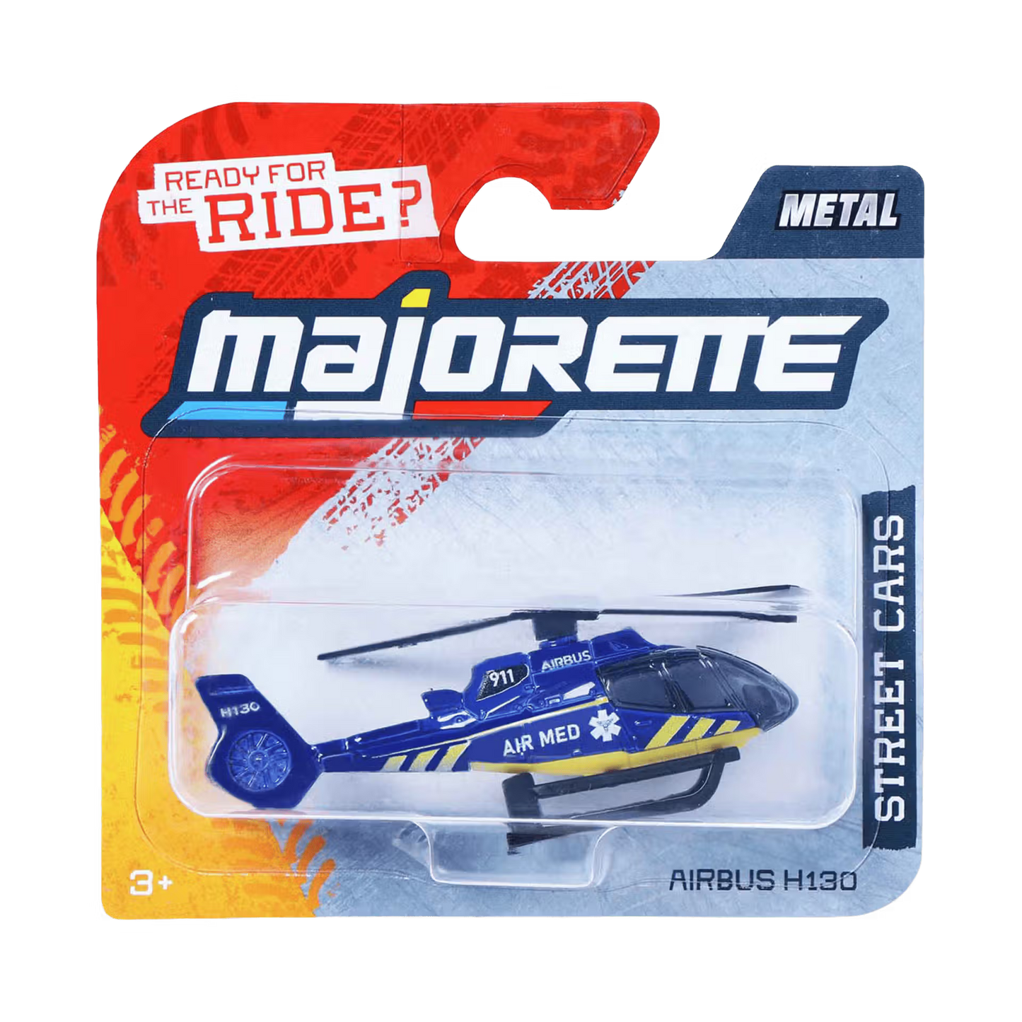 Majorette Street Cars Airbus H130 Air Med Rescue Helicopter Die-Cast Model