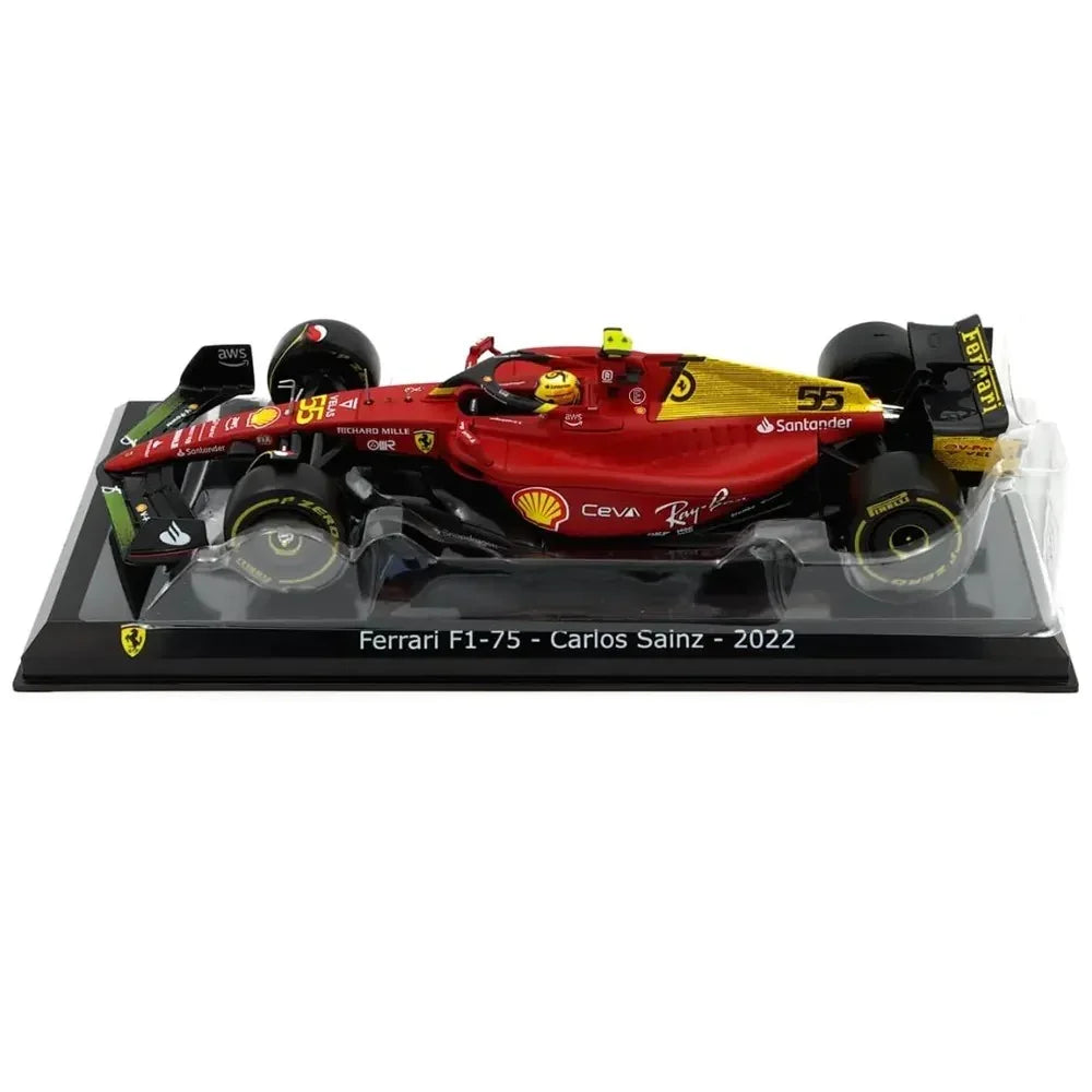 Bburago 1/24 Scale 2022 Ferrari F1-75 #55 Carlos Sainz Formula 1 Car Model for 14+ - Jaiman Toys