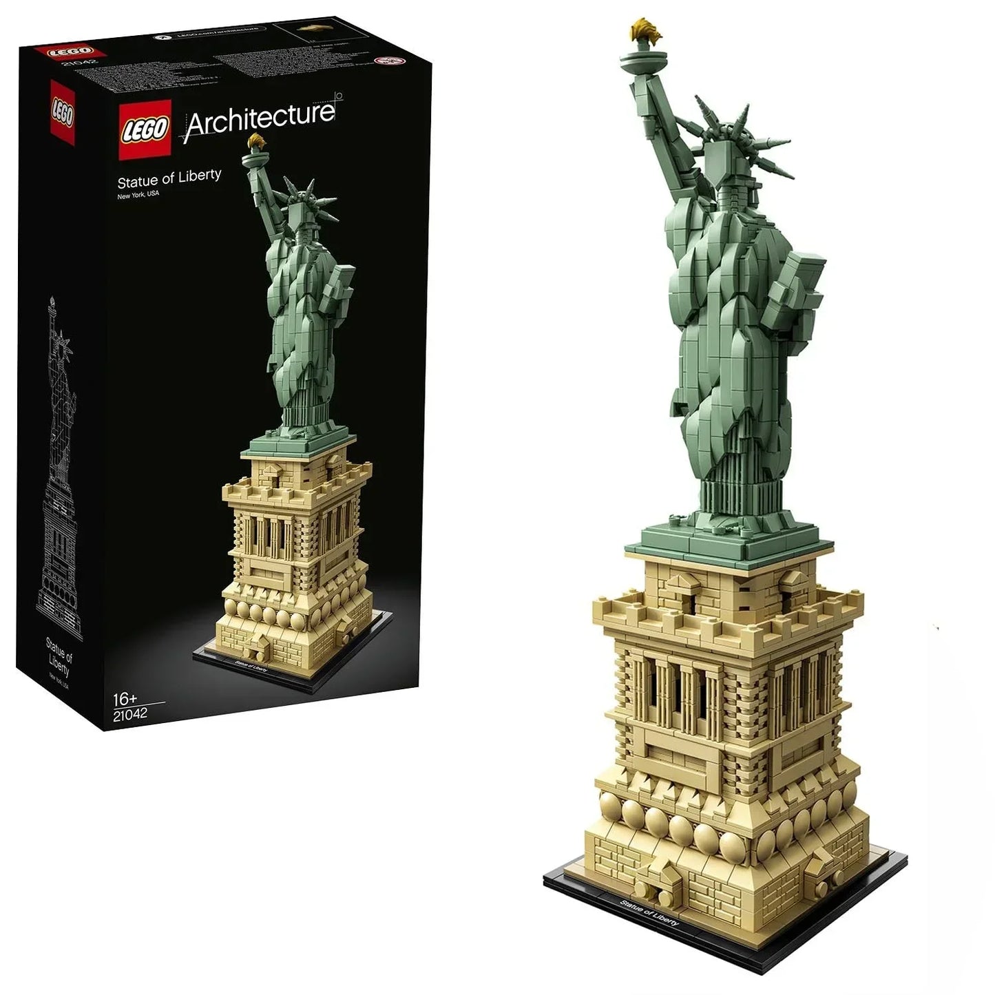 (Box_Damage) LEGO 21042! Architecture Statue of Liberty Construction Toy for Adults, Multicolor (1685 Pieces) - Jaiman Toys