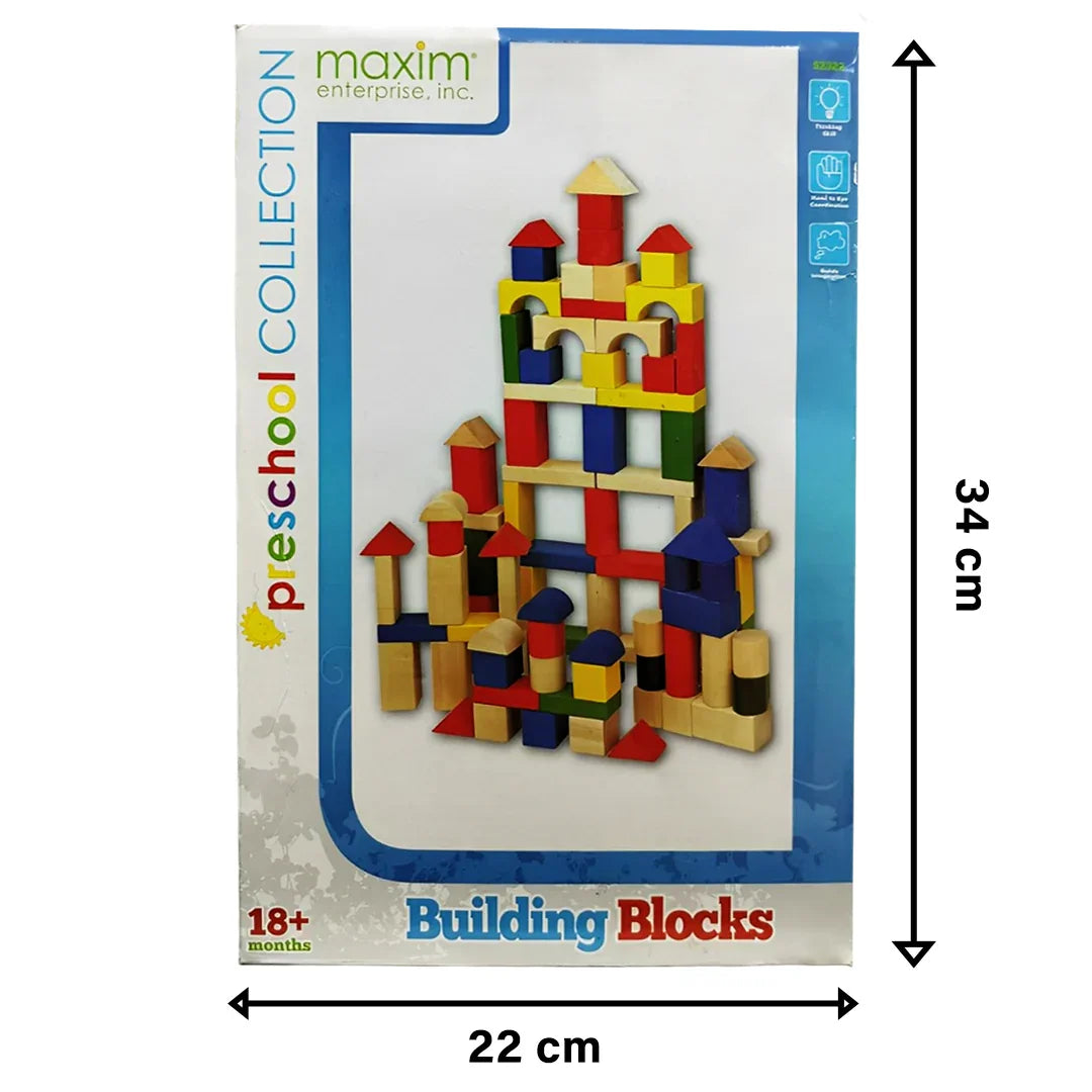 Building Blocks Preschool Collection from Maxim Age 18 months + (100 pcs) - Jaiman Toys