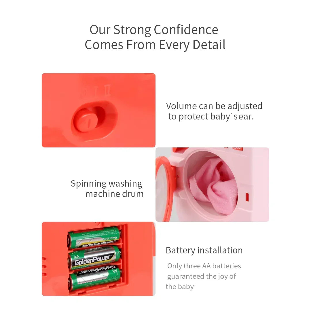 Children's Washing Machine Toy Simulation Dress up Mini Washing Machine Toy With Music - Jaiman Toys