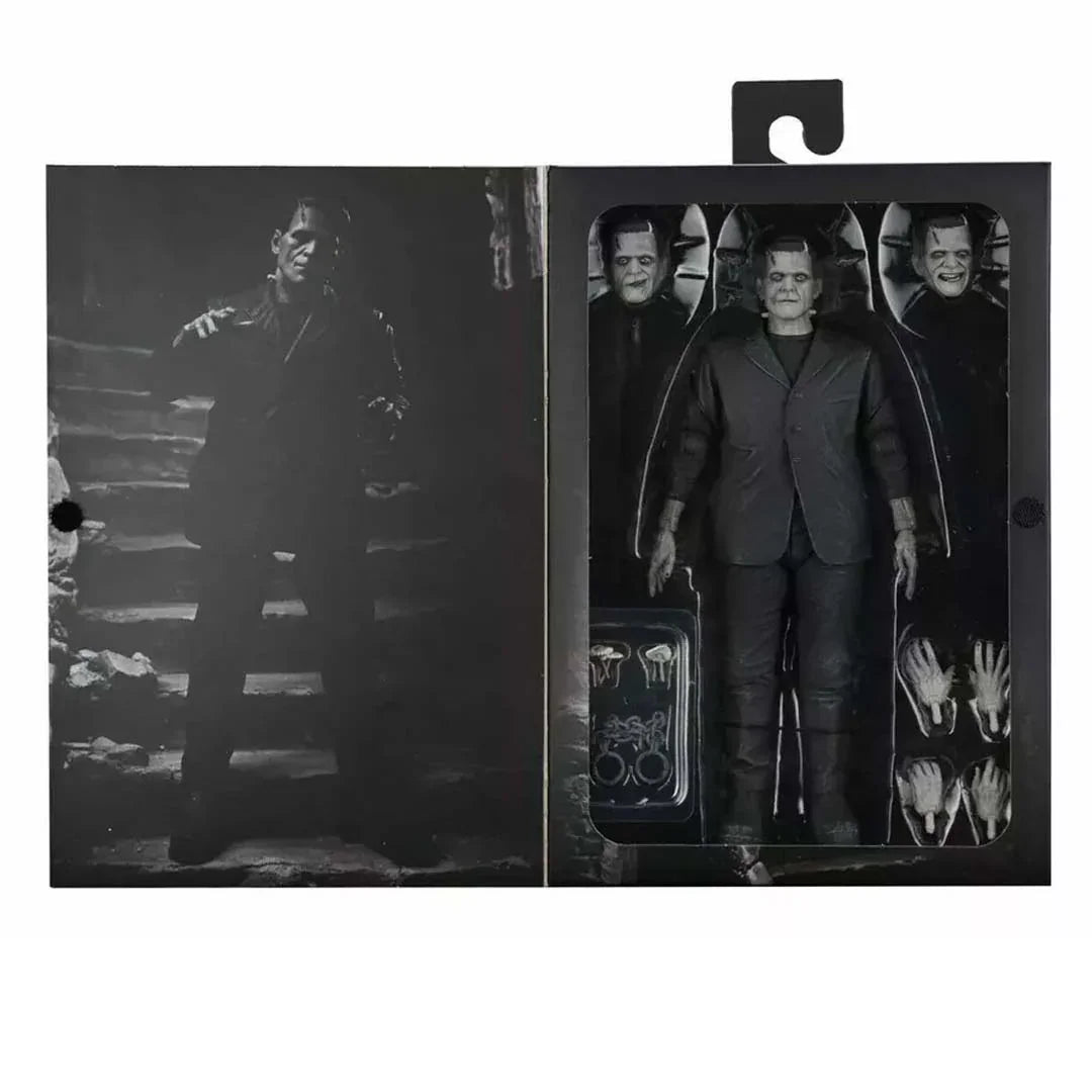 NECA Universal Monsters 90th Anniversary – Ultimate Frankenstein (Black & White) 7” Scale Figure - Jaiman Toys