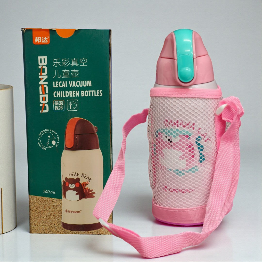 Bangda 560ml Stainless Steel Lecai Vacuum Children Water Bottle – Banana Cat Theme