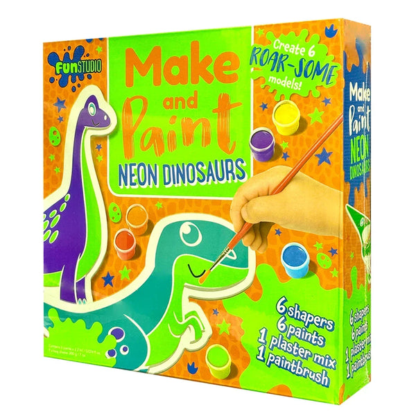 Make and Paint Neon Dinosaurs Colouring set – Jaiman Toys