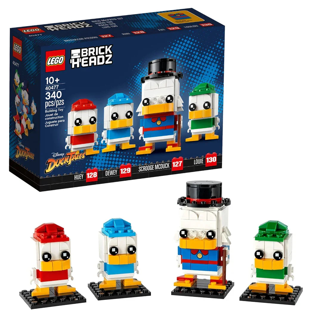 LEGO Brickheadz Disney Ducktales 40477 Scrooge McDuck, Louie, Huey & Dewey (340 Pieces) - Jaiman Toys