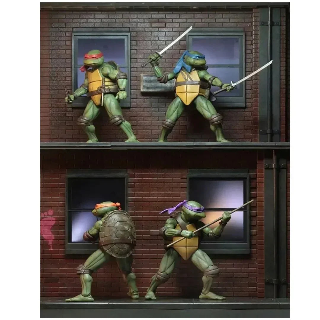 NECA TMNT Teenage Mutant Ninja Turtles SDCC 2018 1990 Movie 4-Pack (Rare Edition) - Jaiman Toys