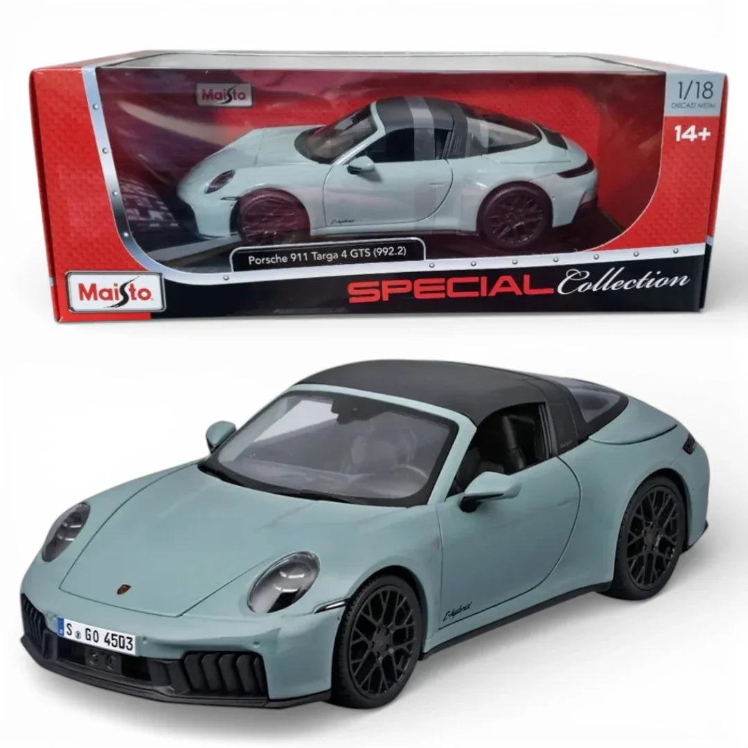 Maisto 1:18 Porsche 911 Targa 4 GTS (992) | Licensed Diecast Model Car Collectible