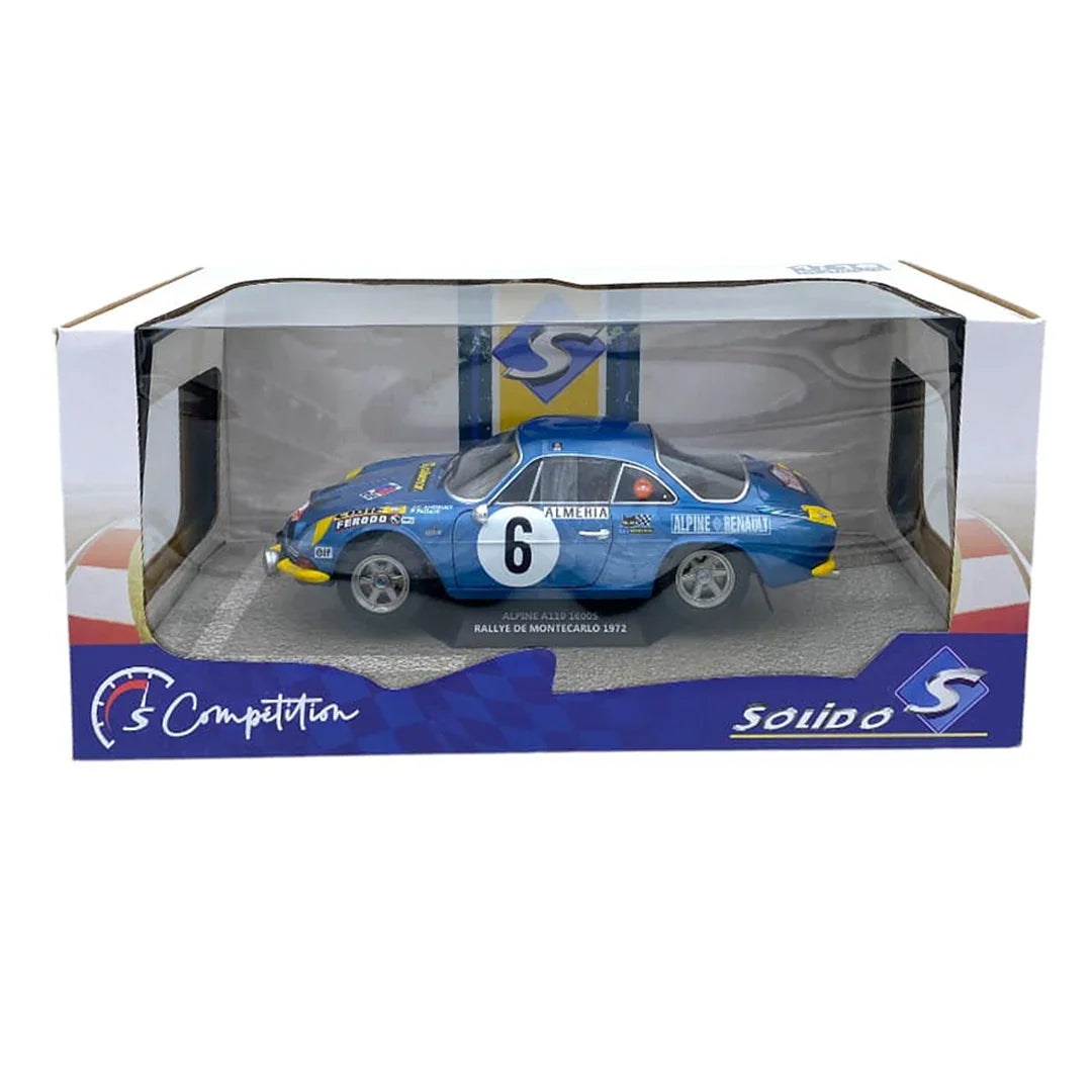 Solido 1/18 Alpine A110 1600S Rally De Montecarlo 1972 #6 J.C Andruet-Pagani - Jaiman Toys