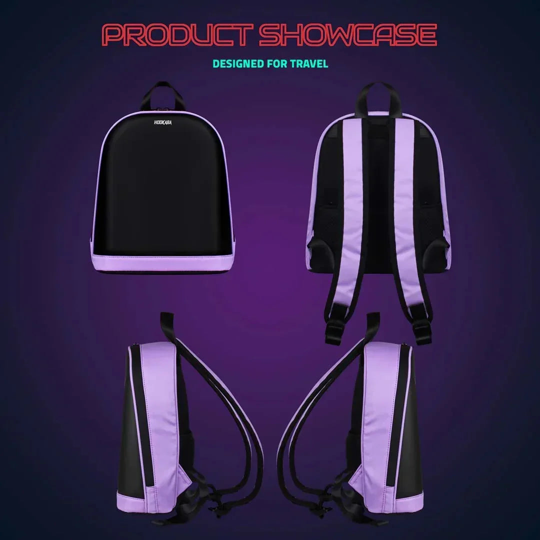 Hookaba Bold Bling Bag – LED Light-Up Fashion Backpack | Hard Shell | Waterproof | Statement Style - Purple - Jaiman Toys