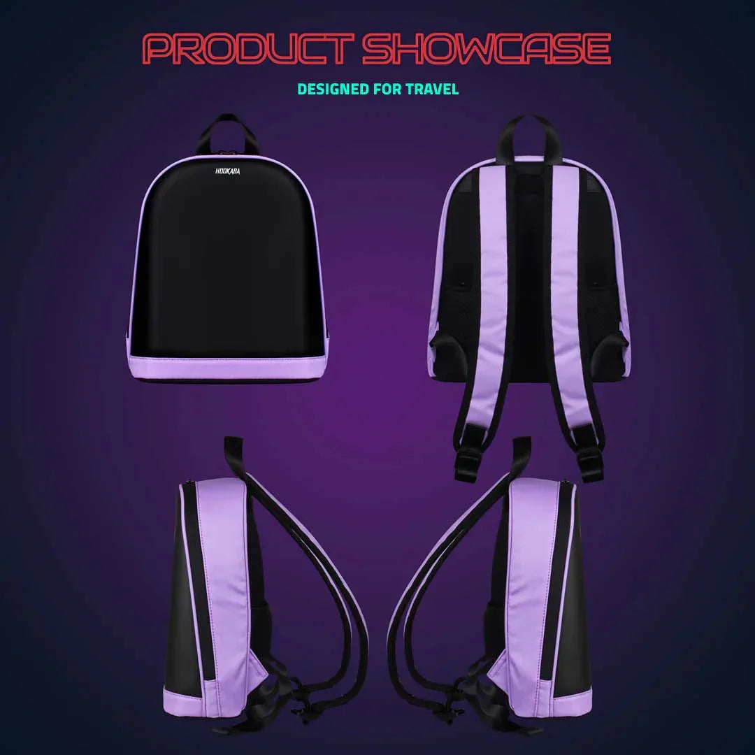 Hookaba Bold Bling Bag – LED Light-Up Fashion Backpack | Hard Shell | Waterproof | Statement Style - Purple - Jaiman Toys