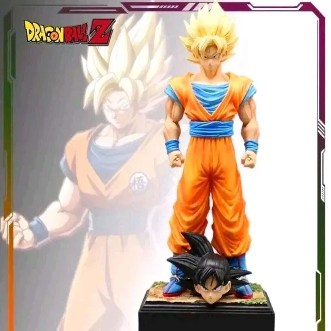 Dragon Balls Ultimate Action Figure Son Goku Super Saiyan Figure – 32cm PVC  Anime Statue with Base DBZ Collectible Model Toy Gift HW
