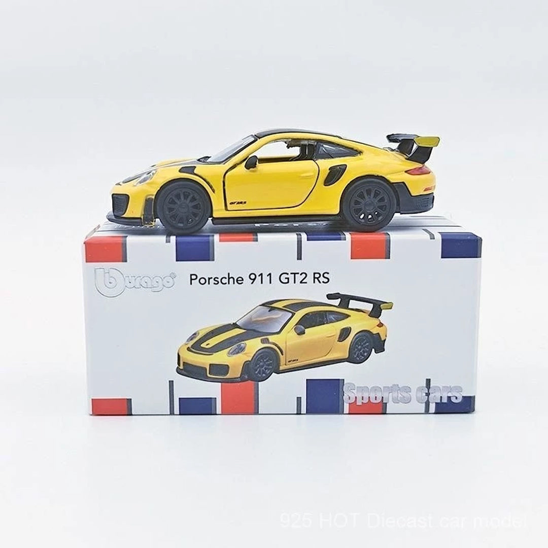 Bburago Porsche 911 GT2 RS 1:64 Die-Cast Car with Opening Doors