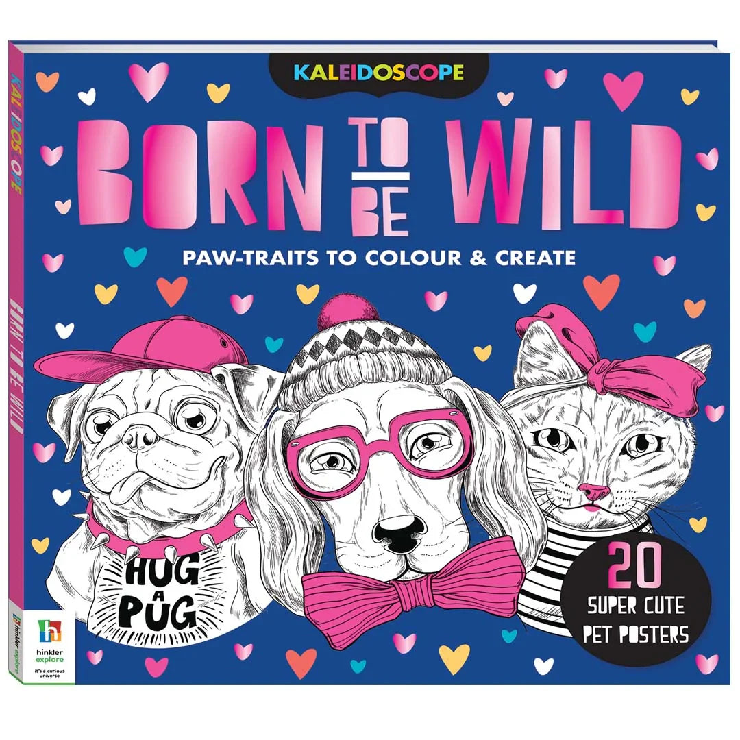 Kaleidoscope Colouring: Born to Be Wild – Unleash Your Creative Spirit! (Published by Hinkler) - Jaiman Toys