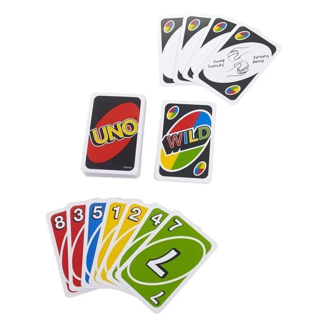 Mattel Uno 50th Anniversary Card + Uno Flip + Uno Iconic 2000 Card Games - Pack of 3 - Jaiman Toys