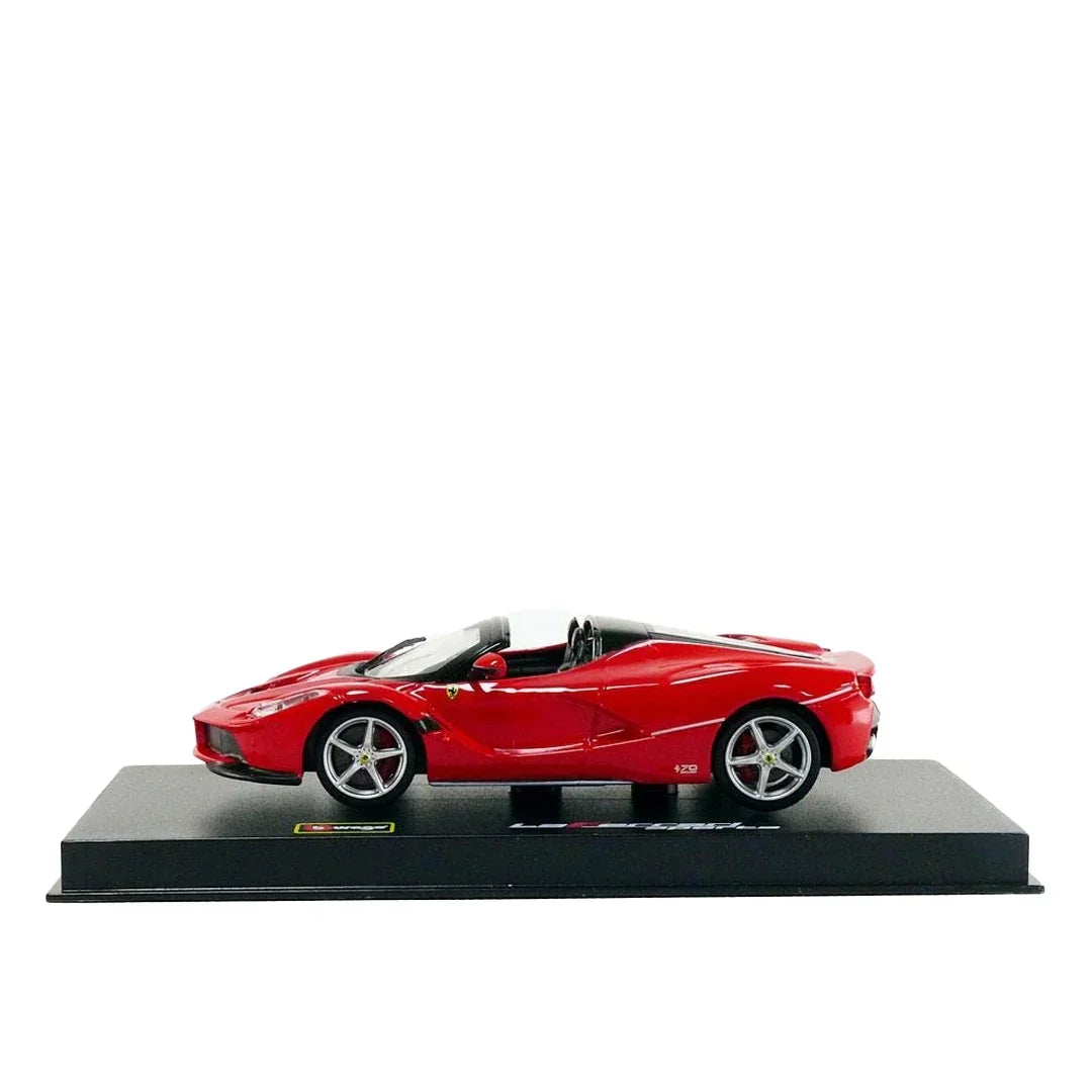 Bburago - 1/43 Scale Model La Ferrari aperta- Signature Series Sports Car Model (Red) Age 14+ - Jaiman Toys