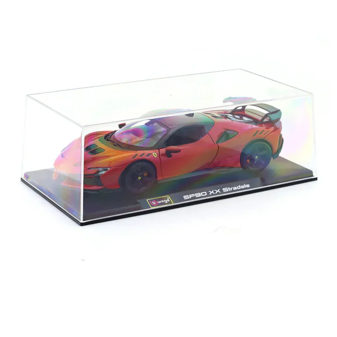 Bburago 1:24 Ferrari SF90 XX Stradale – Licensed Diecast Model Car with Acrylic Display Cover