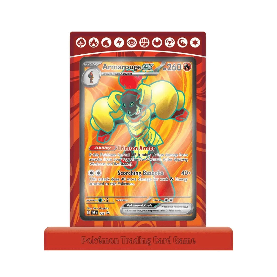 Original Pokémon TCG Armarouge EX Premium Collection Box | Trading Cards Gift Set for Kids & Collectors