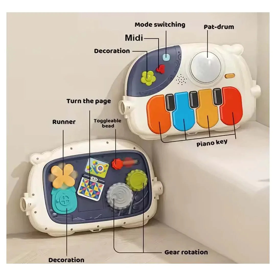 Baby Fitness Blanket – Infant Multi-Function Play Gym Mat with Hanging Toys & Music | Newborn Activity Mat (0+ Months) - Jaiman Toys