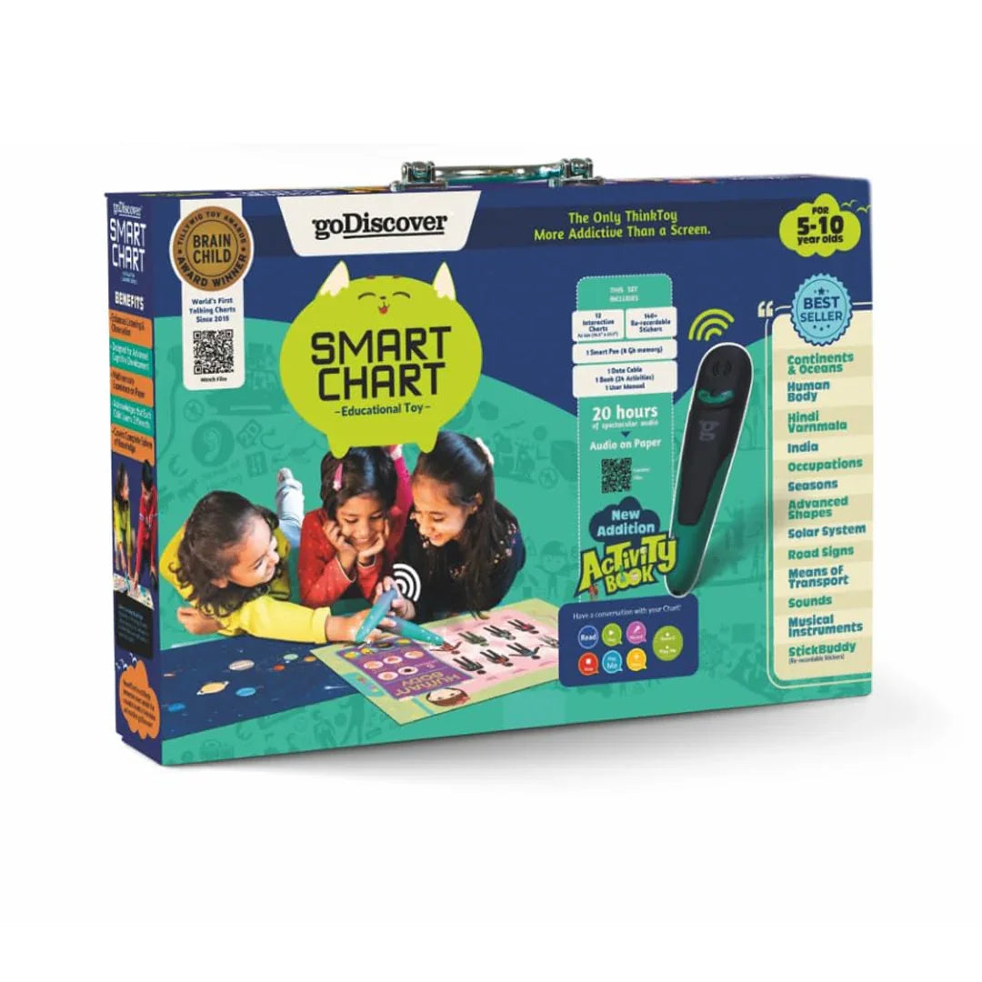 goDiscover Smart Chart Interactive Learning Kit with Talking Pen | Educational Toy for Kids 5β10 Years