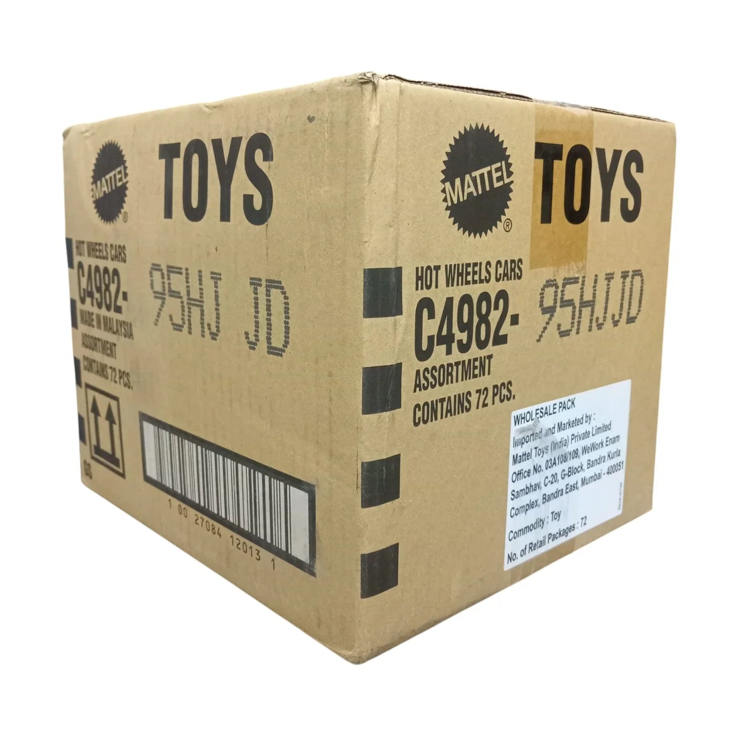 Hot Wheels 2025 Factory-Sealed Case J (95HJ JD) – 72 Die-Cast Cars by Mattel (Brand New Box) - Jaiman Toys