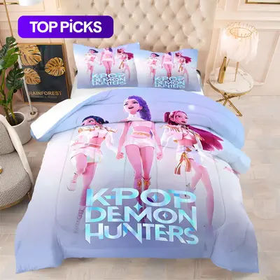Kids Printed Blanket 150×200 cm | Extra-Large Soft & Cozy K-Pop Demon Hunters Design Blanket