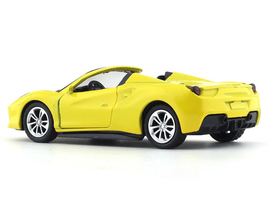 Road Burner 1:36 Yellow Die-Cast Sports Car with Pull-Back Action & Opening Doors