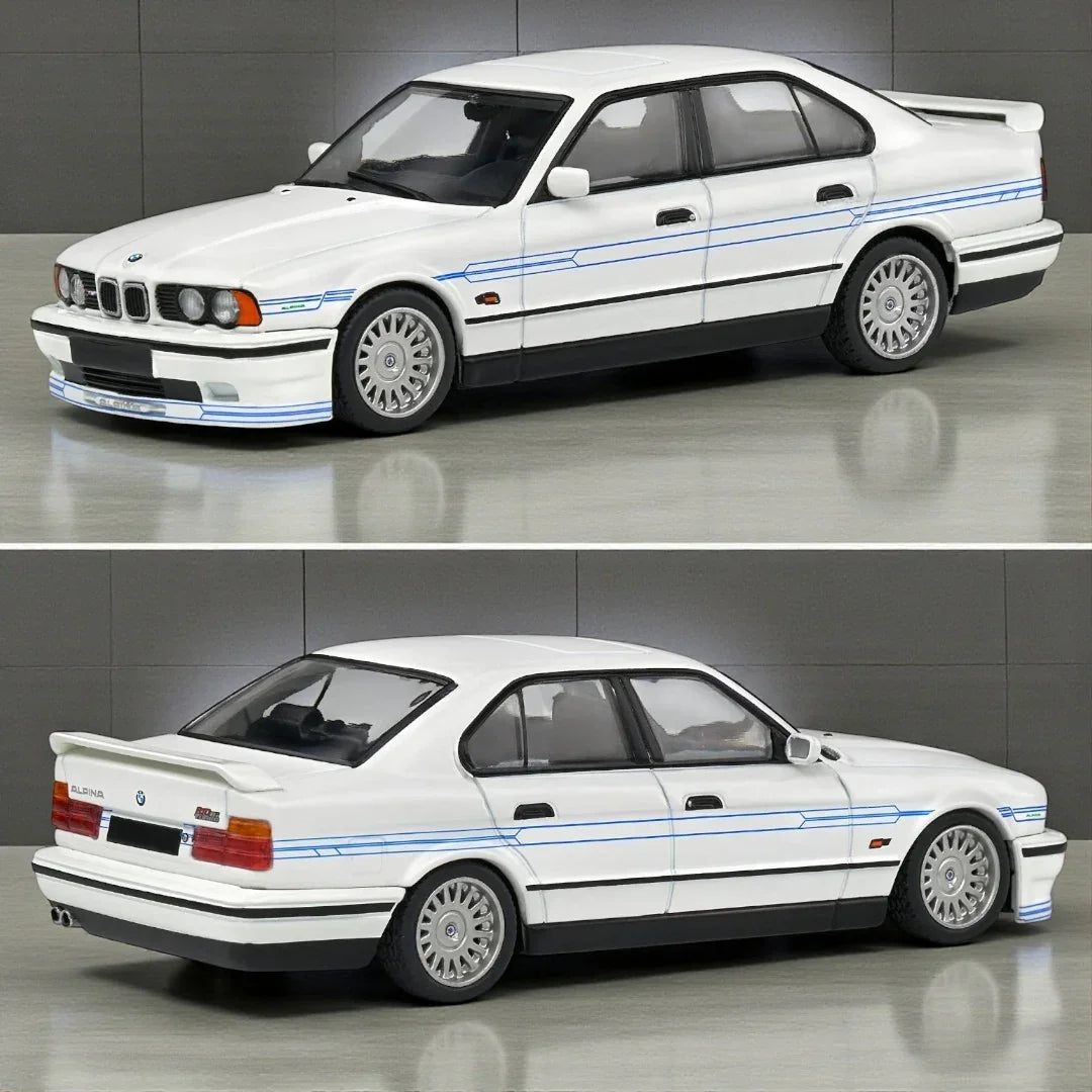 Solido 1:43 1994 BMW E34 Alpina B10 BiTurbo White with Blue Stripes Diecast Model Car -S4310404