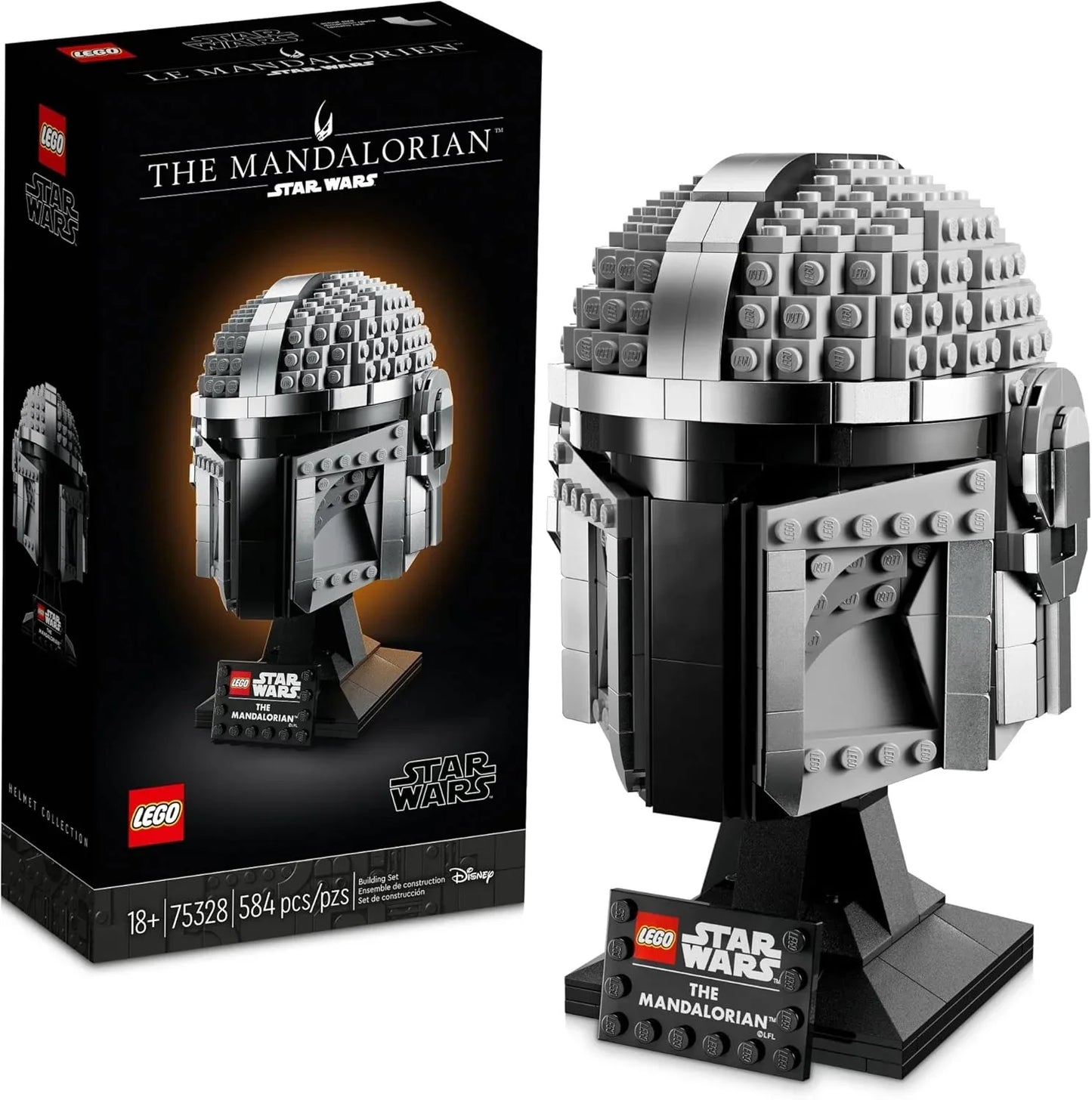 LEGO Star Wars The Mandalorian Helmet 75328 Buildable Model Kit, Display Collectible Decoration Set for Adults, Men, Women, Mom, Dad, Collectible Gift Idea - Jaiman Toys