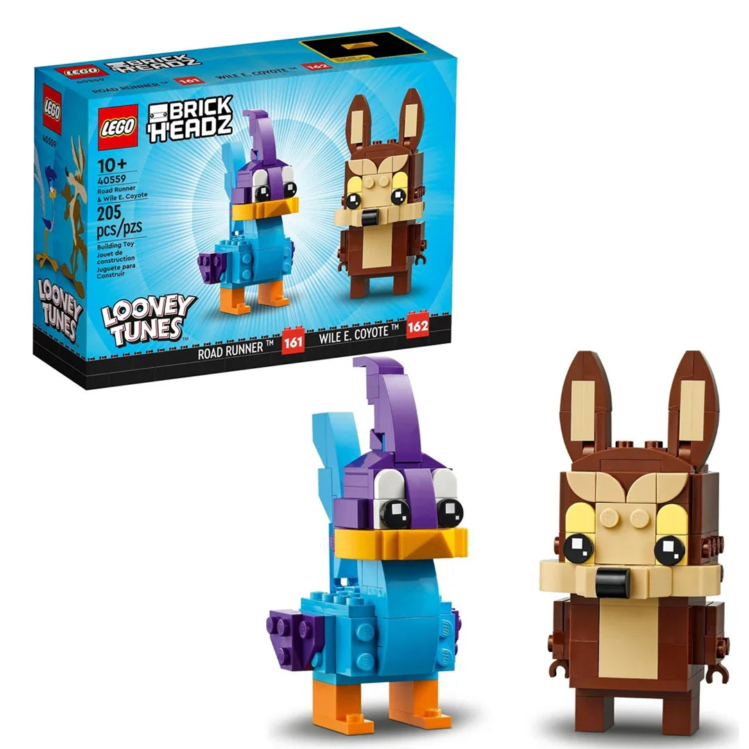 LEGO Brickheadz 40559 Looney Tunes Road Runner and Wile E. Coyote (205 Pieces) - Jaiman Toys