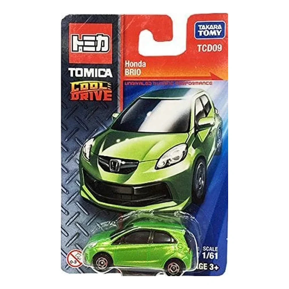 Honda Brio Tomica Cool Drive TAKARA TOMY Model Car 1/61 Scale (Green) - Jaiman Toys