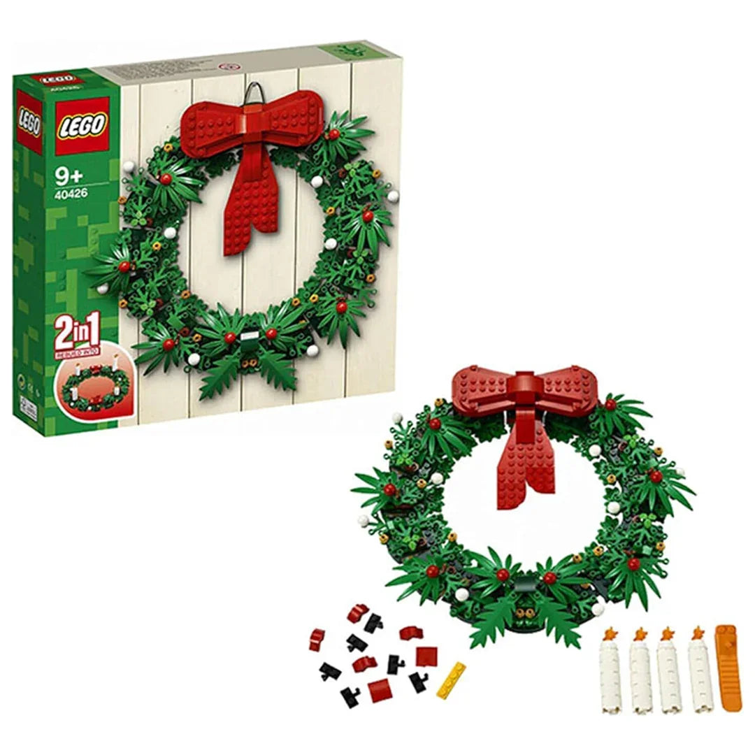 LEGO Iconic Christmas 2-in-1 Wreath with Big Red Bow and Advent 40426 (510 Pieces) - Jaiman Toys