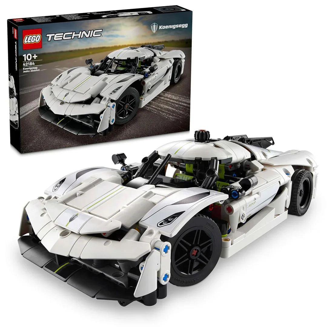 LEGO Technic 42184 Koenigsegg Jesko Absolut White Hypercar Building Blocks (801 Pieces) - Jaiman Toys
