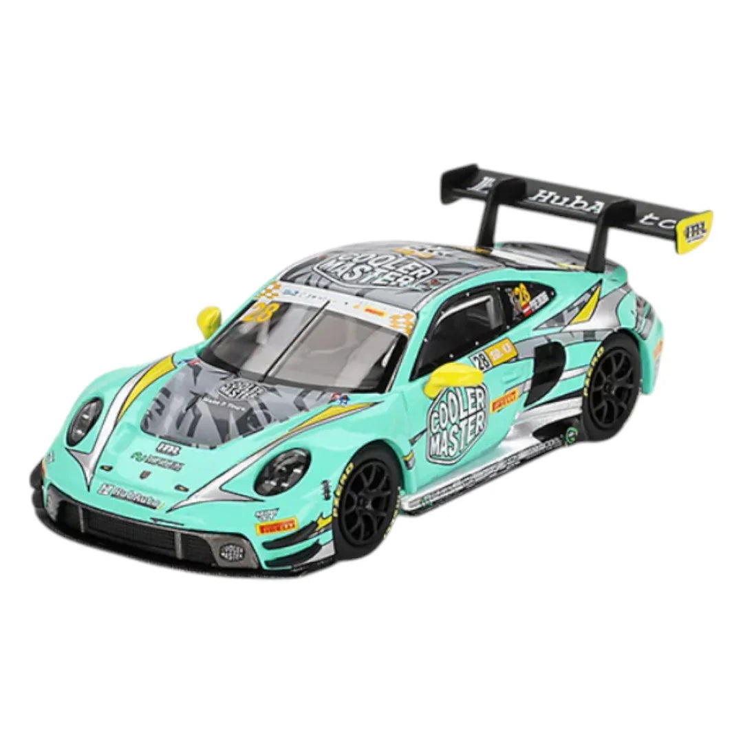 Mini GT #804: Porsche 911 GT3 R #28 HubAuto Racing 2023 FIA GT World Cup 70th Macau Grand Prix 1:64 - Jaiman Toys