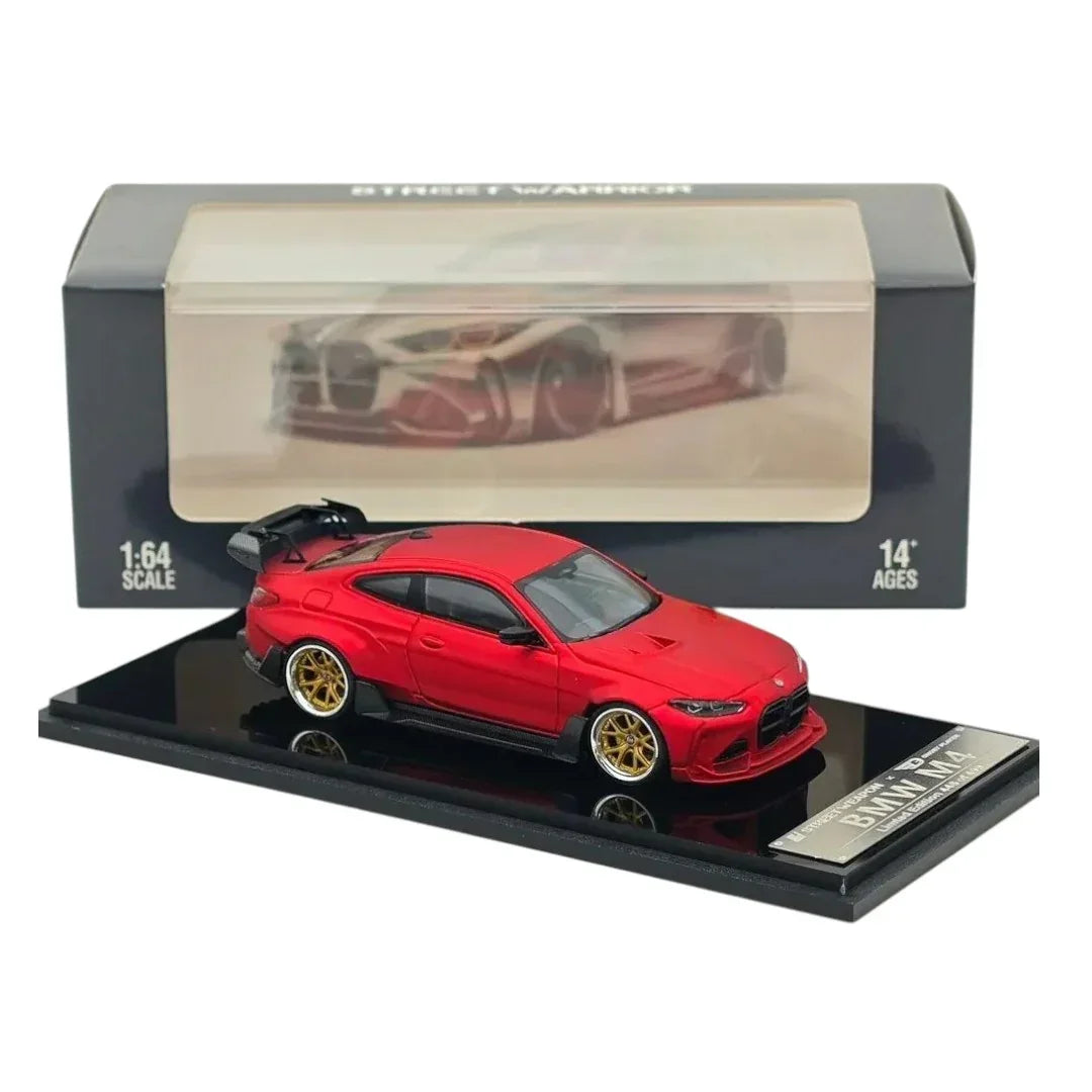 ミニカー MINIGT 1/64  M4 GTR STREET WARRIOR Street Warrior 1:64 BMW M4 Red Diecast Car Model – Jaiman Toys