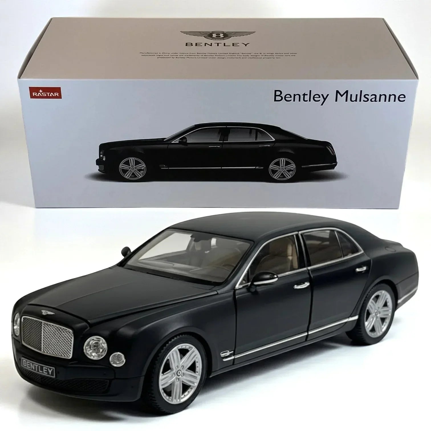 1/18 Bentley Mulsanne beige métal Rastar tous ouvrants Neuf 1/18 Bentley Mulsanne beige métal Rastar tous ouvrants Neuf