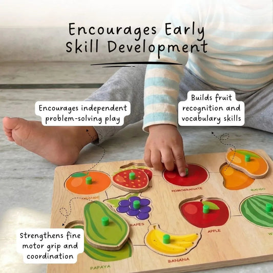 LiLLBUD Fruit Tray Puzzle with Knobs