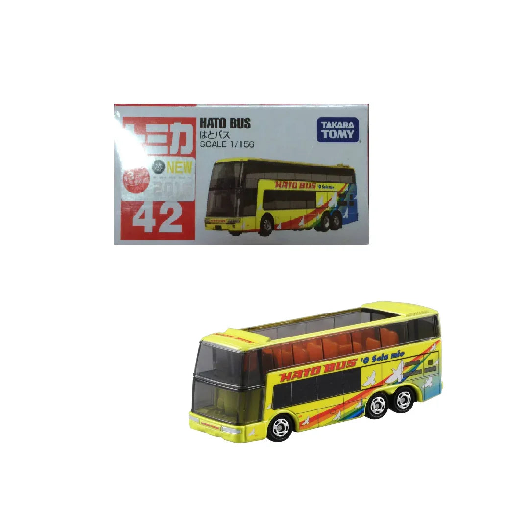 TOMICA No. 42 Hato Bus- TAKARA TOMY -Diecast Scale Model Car - Jaiman Toys