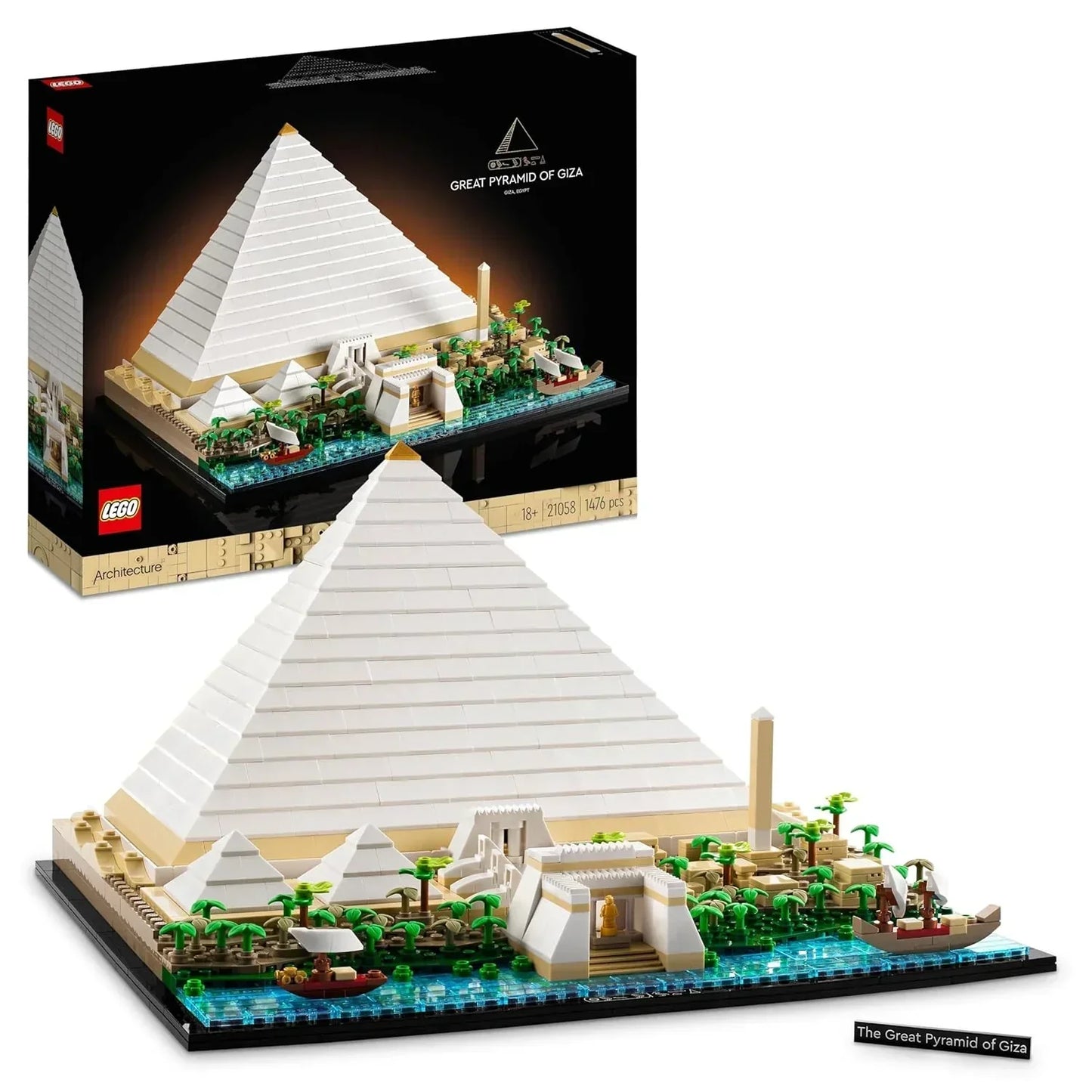 LEGO Architecture Great Pyramid of Giza 21058 Building Kit (1,476 Pieces) - Jaiman Toys