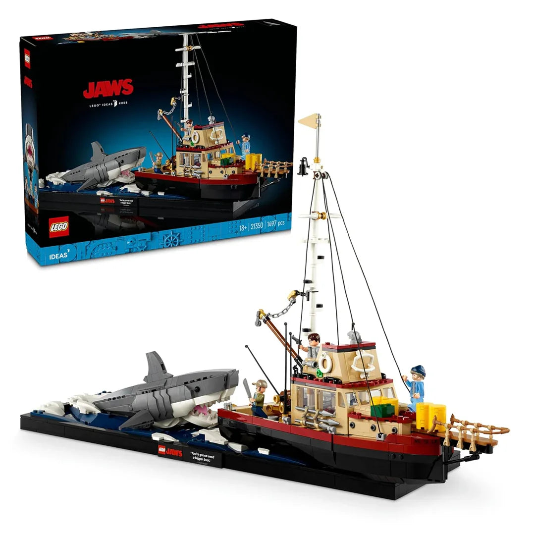 LEGO Ideas 21350 Jaws, Shark Gift for Adults (1497 Pieces) - Jaiman Toys
