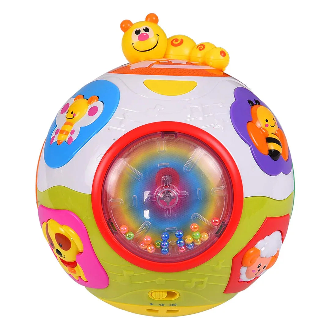 Hola Smartcraft Educational Toddlers Musical Ball Toy with Automatic Rotation, Lights, Music, Animals Sounds Toys - Jaiman Toys