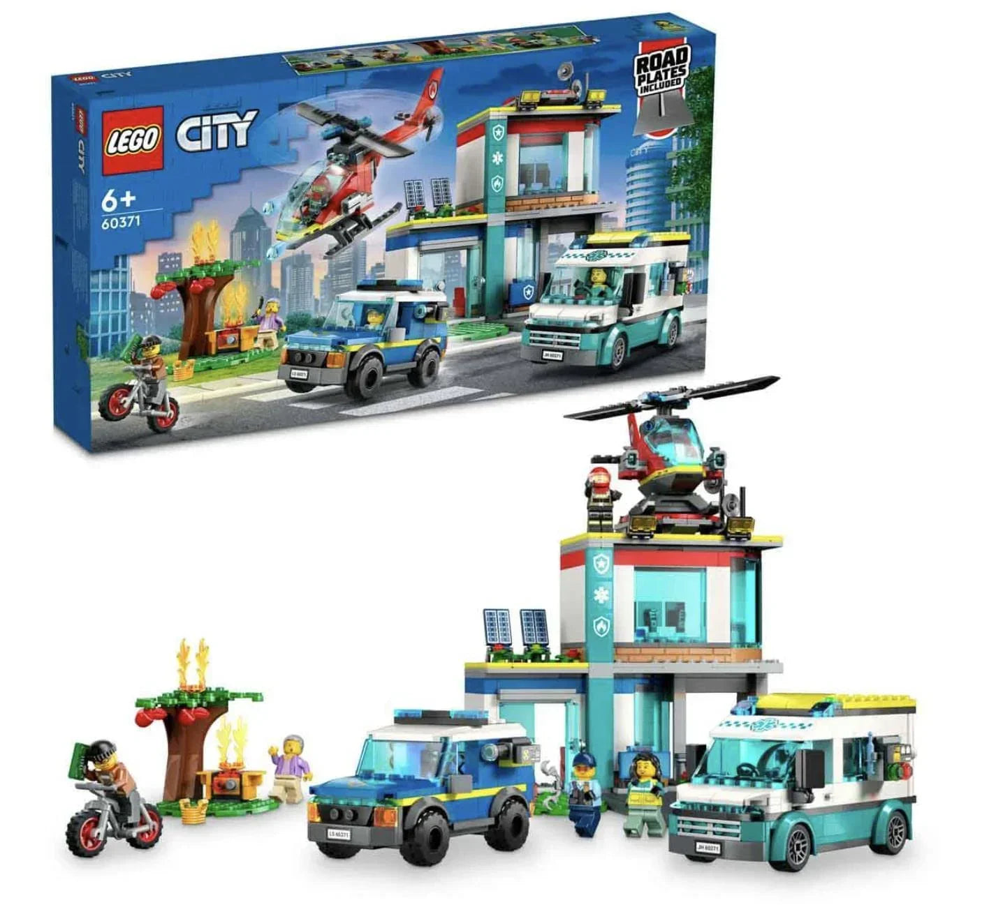 LEGO City Emergency Vehicles HQ 60371 Building Set (706 Pcs) - Jaiman Toys