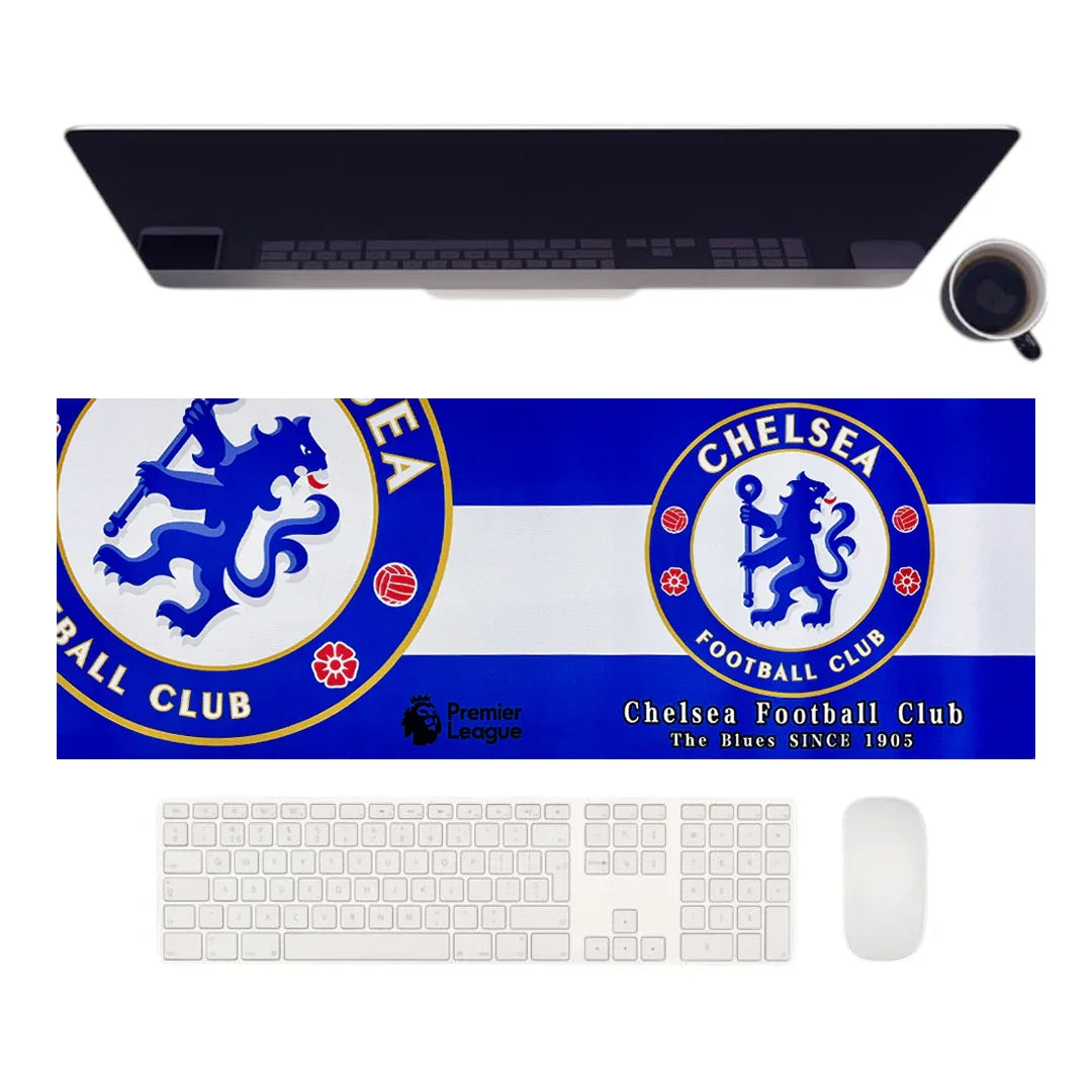 Chelsea Football Club Printed Mouse Pad, Desk Mat Rubber Base for Desktop , Laptop , Keyboard , Mouse - Jaiman Toys
