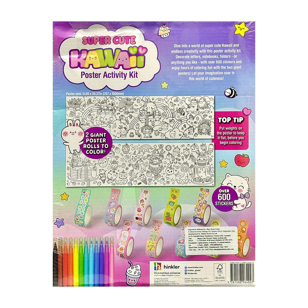 Kaleidoscope Super Cute Kawaii Poster Activity Kit - All Age Group - Jaiman Toys
