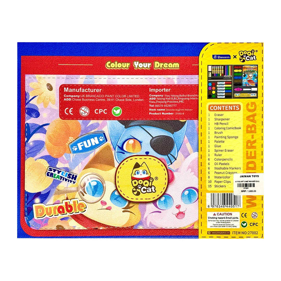 Wonder Bag Colour Your Dream Painting Set 67 pcs (Blue) - Jaiman Toys