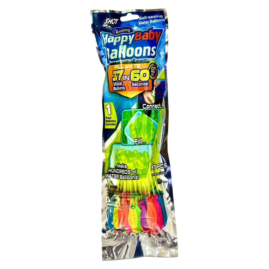 Happy Baby Water Balloons Holi for Kids Boys and Girls, Single Bunches Balloons (5 Pack) - Jaiman Toys