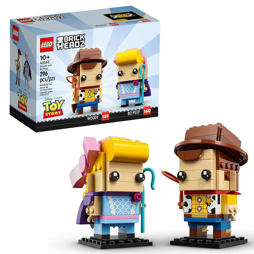 LEGO 40553 BrickHeadz Woody and Bo Peep - Toy Story, (296 Pieces) - Jaiman Toys