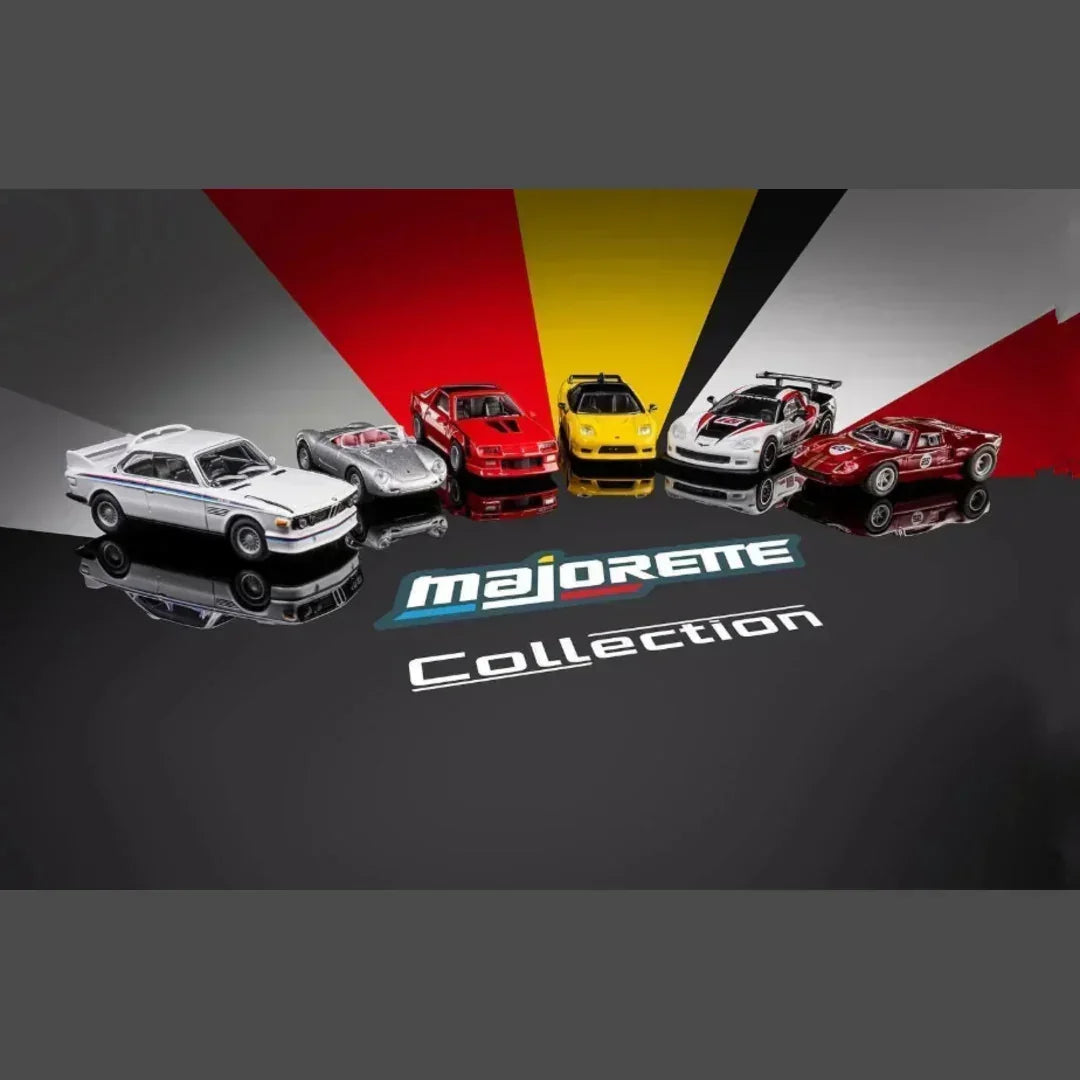 Majorette – Collection Series | 1975 BMW 3.0 CSL – White with Red & Blue Stripes | 1:64 Die-Cast Model Car